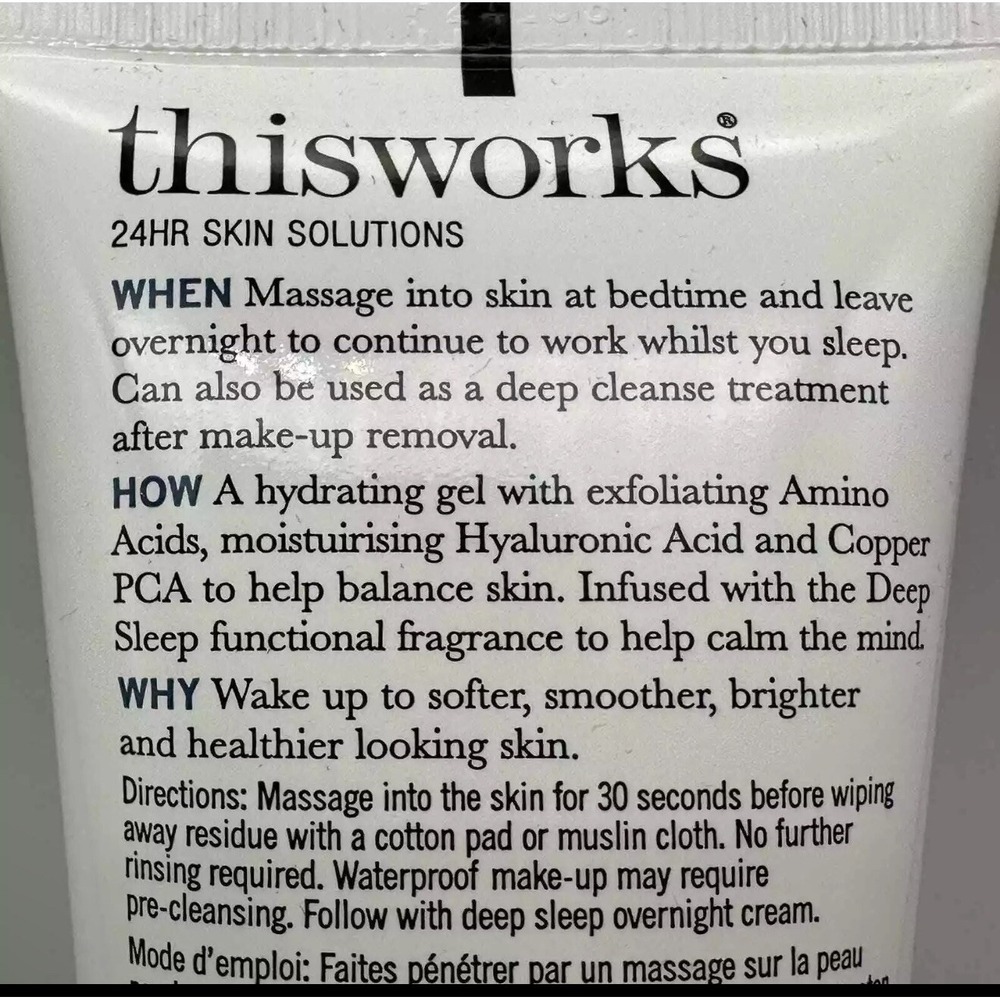 This Works Deep Sleep Overnight Cleanser 100ml 3.3oz New Sealed Vegan Face - Picture 9 of 10